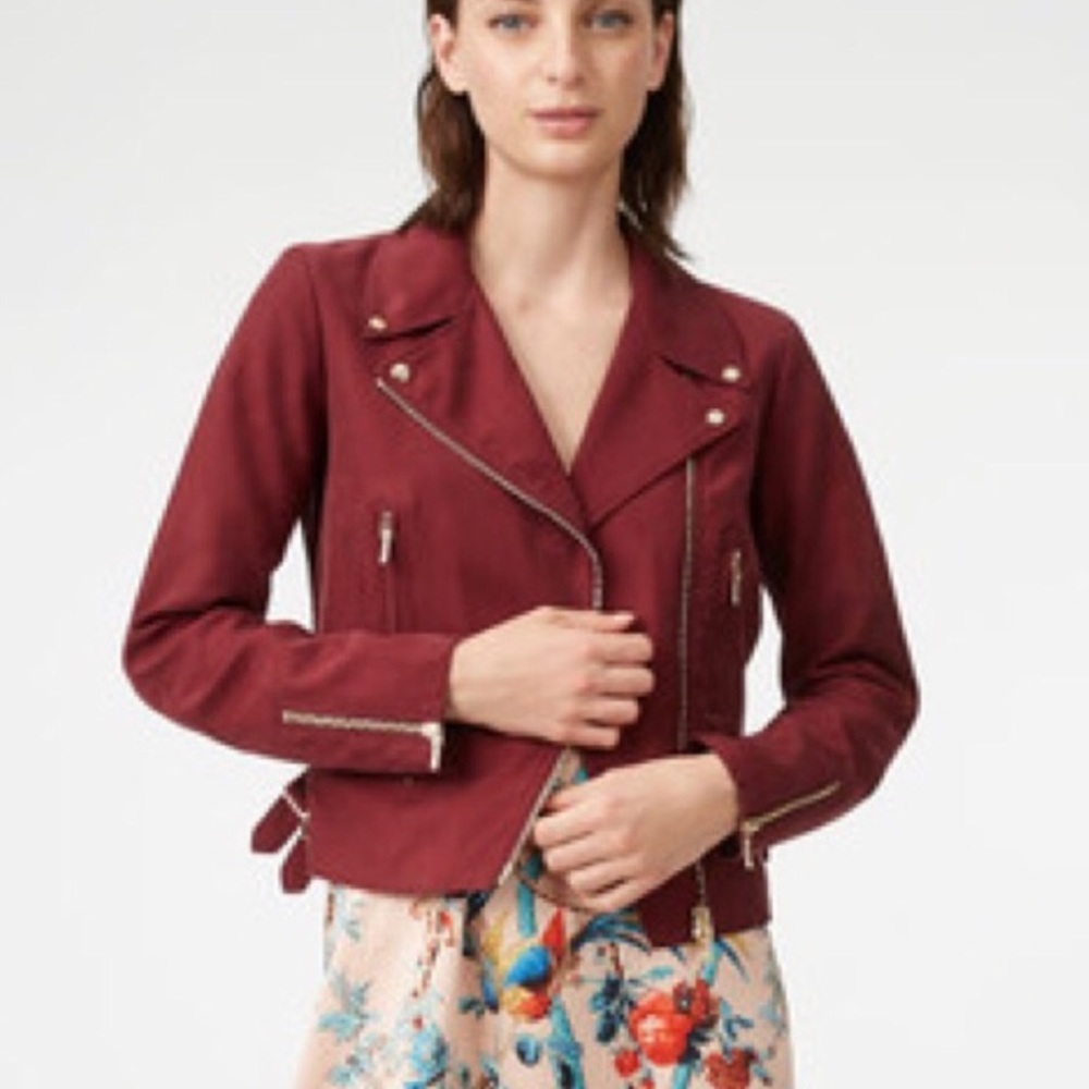Club Monaco Moto  red jacket size large